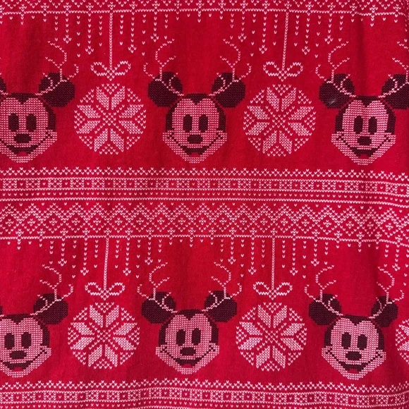 🎄Mickey Mouse Merry Christmas Disney Spirit Jersey Red Oversized Fit size: M - Picture 3 of 4
